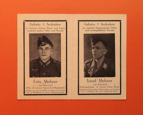 Ww2 german death card - ww2,
