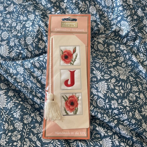 Embroidered bookmark initial - bookmark,