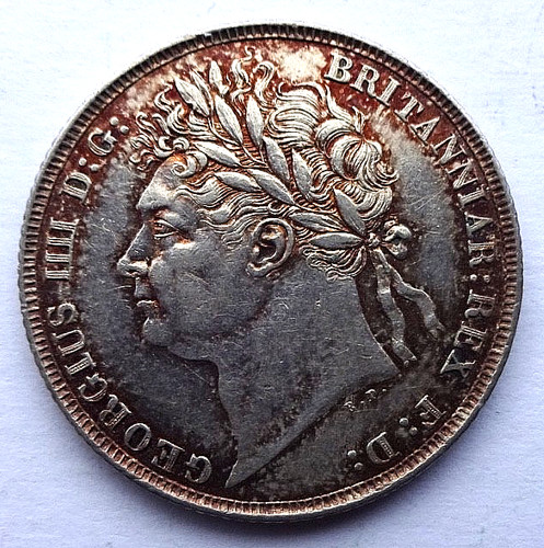 George 1821 shilling aef - iv,
