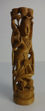 Vintage Hindu Carving Lakmi Shri Prosperity Good Fortune Interior Design 21cm