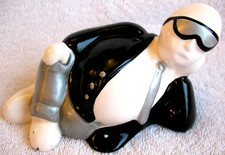 ORNAMENT Man Cave Biker 'Just Chillin' Alpha Male figurine Vintage 1980's