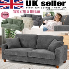 Modern 3 Seater Corduroy Sofa