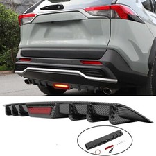 For Toyota RAV4 Carbon Car Rear Bumper Diffuser Lip Splitter Spoiler Wing Kit