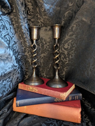 Pair vintage brass open - vintage,