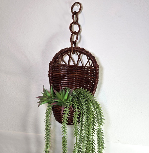 Vintage wicker wall - wicker, hanging