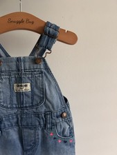 Girls Dungaree Pinafore Dress by Oshkosh Aged 12 Months Excellent Condition