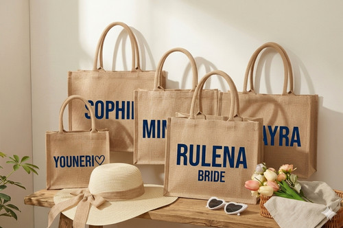 Personalized jute bag - personalized, |