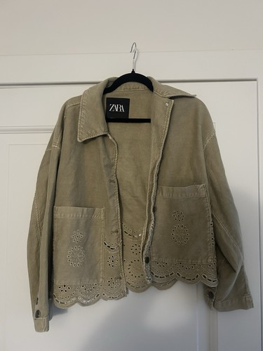 Zara lightweight eyelet jacket