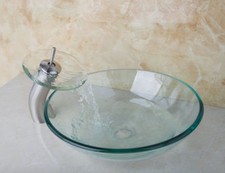 GLASS BASIN SINK WASH BOWL