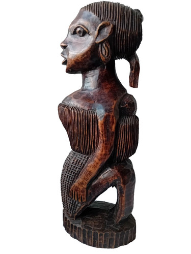 African wood maternity statue - maternity,