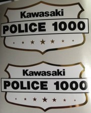 KAWASAKI Z1000 KZ1000 POLICE BIKE CHIPS SIDE PANEL DECALS