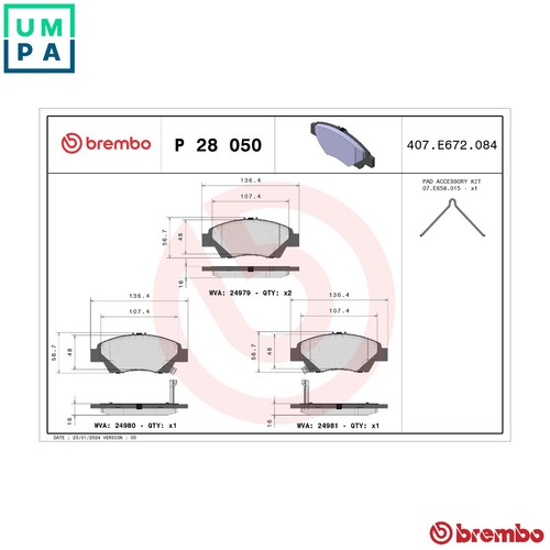 Brake pad set disc - disc, 28