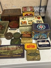 Vintage Tins Job Lot Collectible Mixed Advertising Assorted