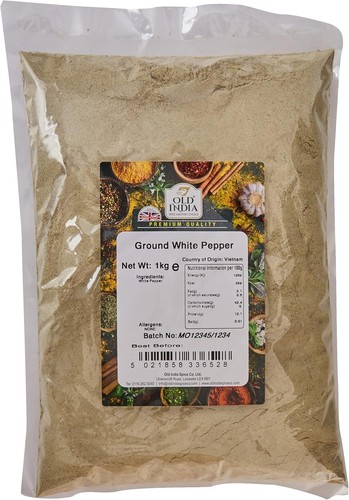 Old india ground white pepper - old,