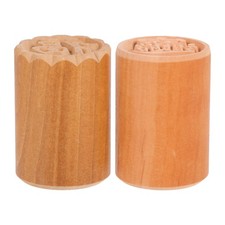  2 Pcs Wooden Cookie Stamp