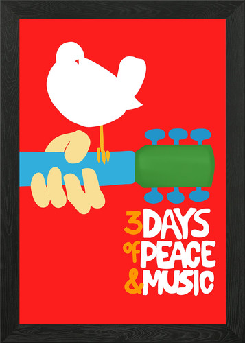 Woodstock poster framed wall - framed,