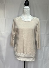 Red Herring Long Sleeve Cream Long Sleeve Top Size 12