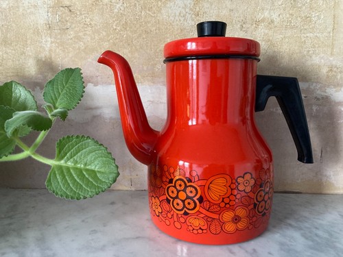 Vintage enamel red - vintage,