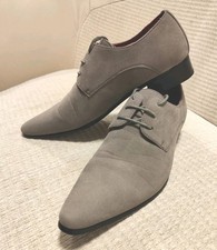 ROSSELLINI Azzurra, Men's Shoes, Grey, Faux Suede, Lace Up, Pointed, Casual Shoe