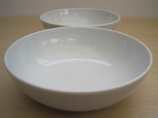 2 x Denby Pottery White Porcelain 7" Cereal Soup Dessert Bowls - MORE AVAILABLE