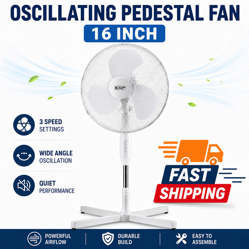 Oscillating pedestal fan - fan, 16