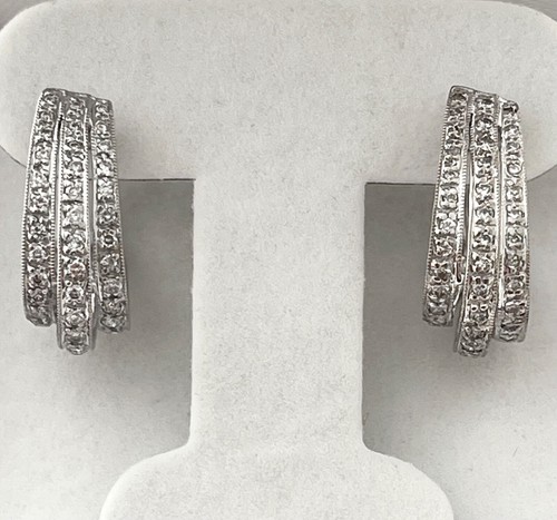 Diamond earrings 18k - 18k, wg