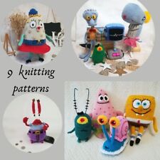 Bundle of 9 knitting patterns of your favorite characters, Free shipping