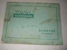 BSA SUNBEAM SCOOTERS ILLUSTRATED PARTS LIST NO 00-5082 - 1962? - ORIGINAL