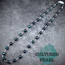Cultured Pearl Necklace - Teal