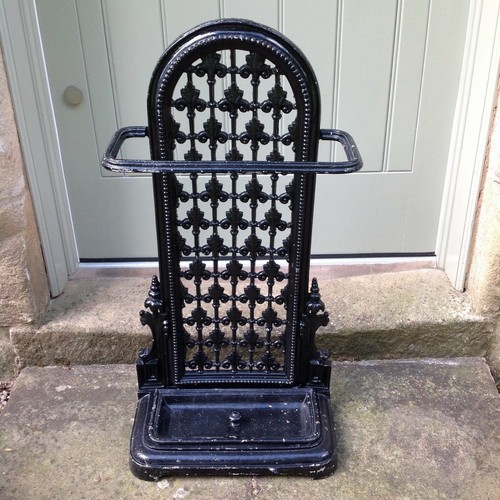 Victorian cast iron umbrella - iron,