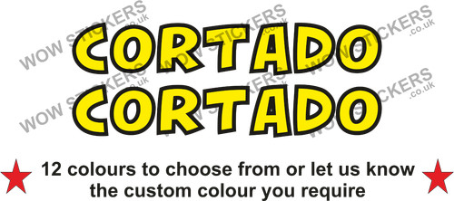 Cortado text stickers - text,