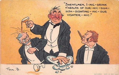 Postcard comic tom browne - comic,