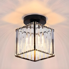 Modern LED Crystal Ceiling Light Chandelier Living Room Hallway Pendant Lamp