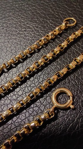 9ct gold bevelled belcher link - 9ct,