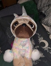 Love Pugsley Unicorn Dog Pug Soft Toy Stuffed Animal Teddy Plush 18" 45cm Large