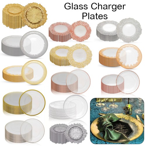 Glass charger plates christmas - charger,