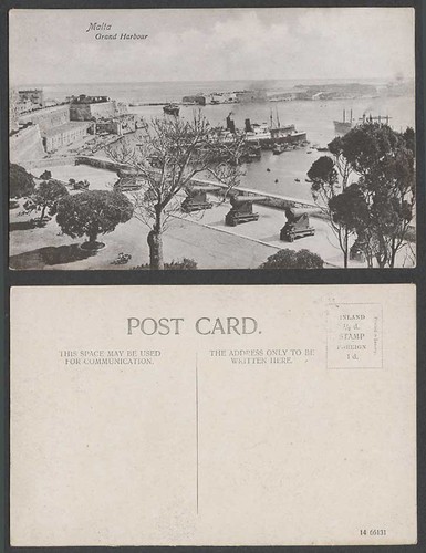 Malta old postcard grand - malta,
