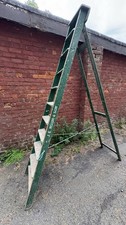 Old Pine Decorator's Ladders with Original Distressed Paint Finish