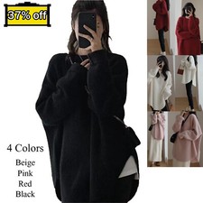 NEW Ladies Women Warm Sweater Top Long Sleeve Ladies Casual Long Pullover Tops