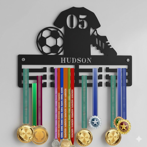 Football personalise medal - football,