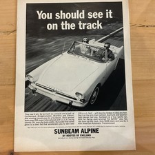 Vintage Sept 1964 Sunbeam 'Alpine' Sports Car Advert - Road & Track