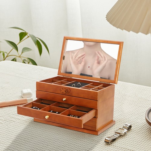 Large capacity wooden jewelry - wooden,