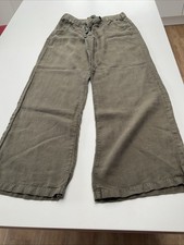 Women’s Superdry Premium Linens Pants Olive Green Size 8