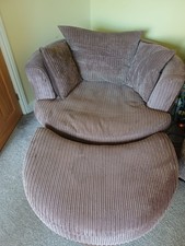 DFS Swivel Cuddle Chair and Footstool