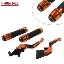 For Kawasaki ZX1400/14R ZZR1400 Handlebar Grips Brake Clutch Levers Sets Orange