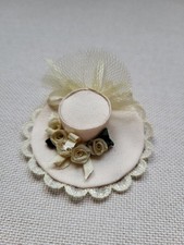 Dolls House Cream Hat 1/12th Scale Miniature Clothing Accessory