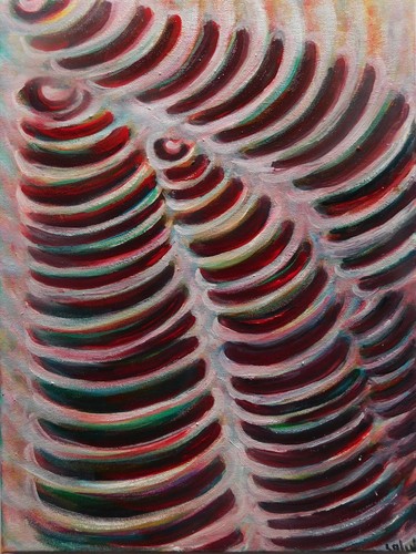 Original abstract mixed - , media