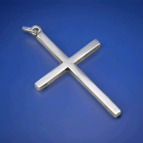 Vintage solid silver cross - solid,