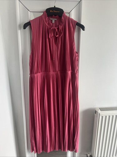 Dress pleated pink - pleated,