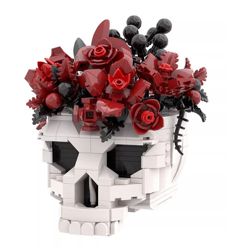 Halloween skull rose bouquet - rose,